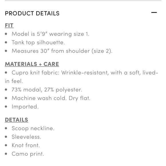 Torrid camo green Cupro Knot Front Tank size 1x - Picture 5 of 7